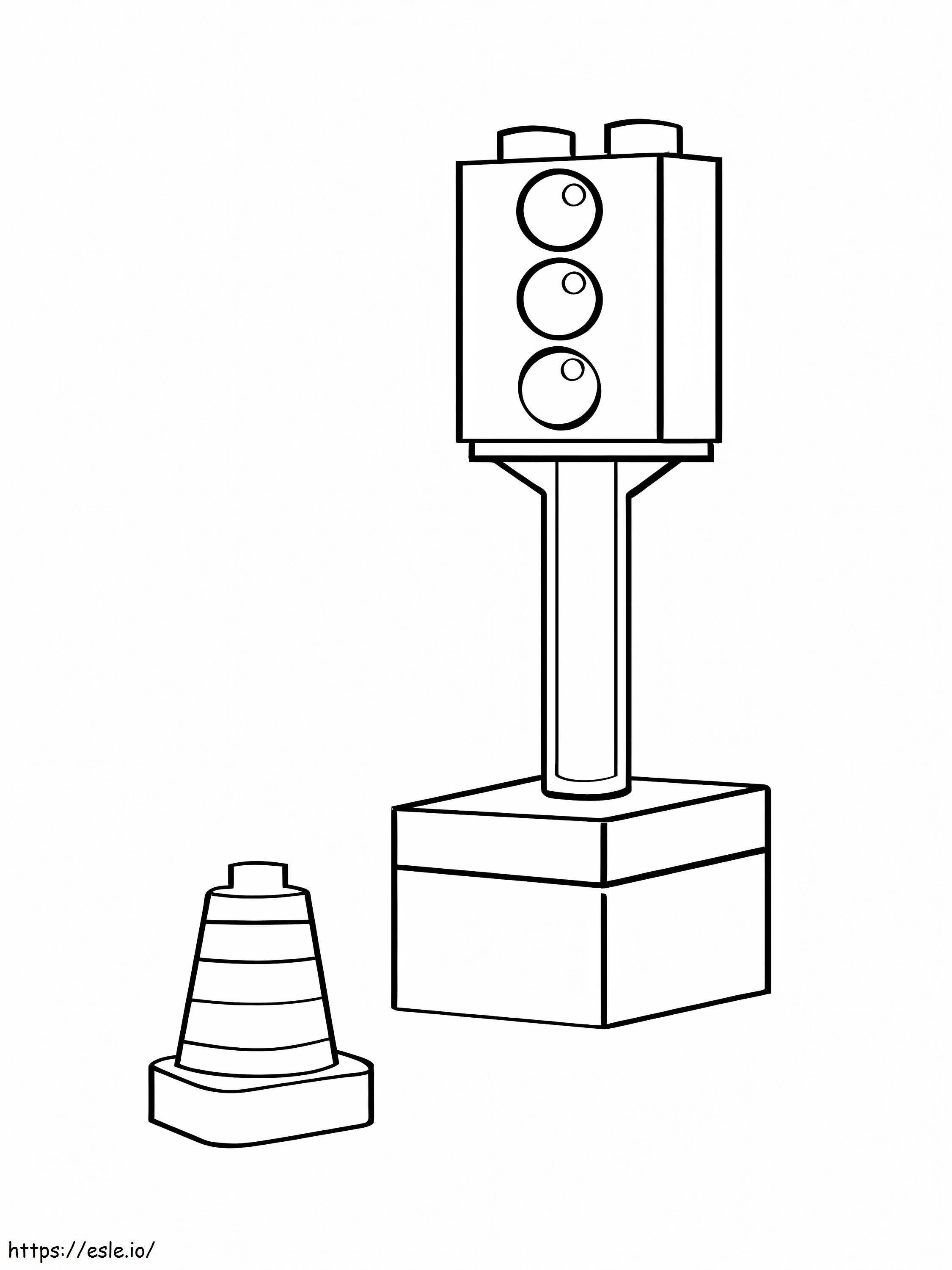 Lego közlekedési lámpa kifestő