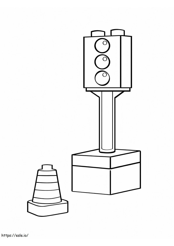 Lego Traffic Light coloring page