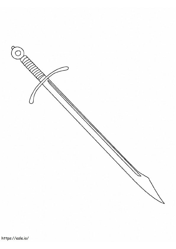 Dibujos para colorear espada 2 para colorear