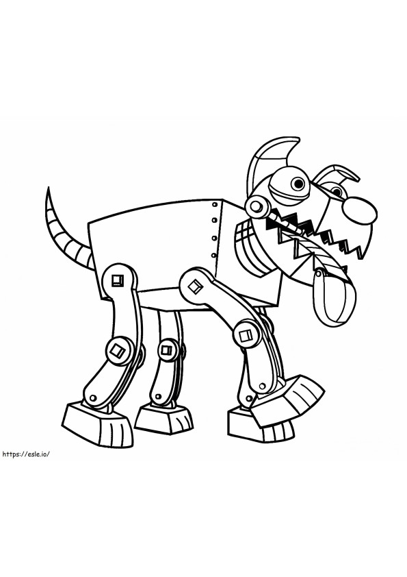 Robô Cachorro para colorir