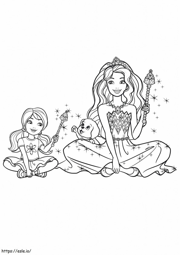 Barbie Chelsea Et Honey 724X1024 coloring page