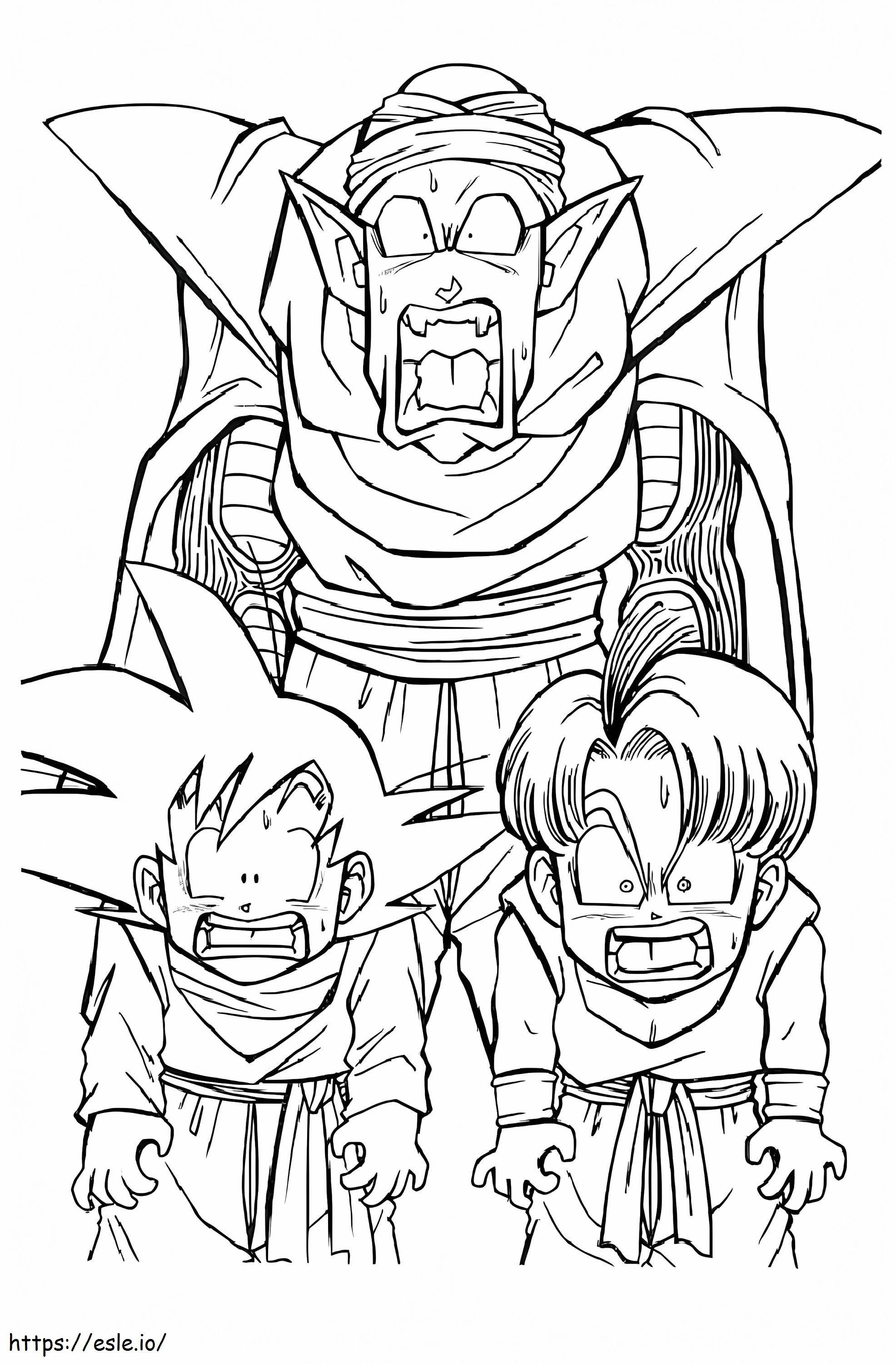 Dragon Ball Z Characters coloring page