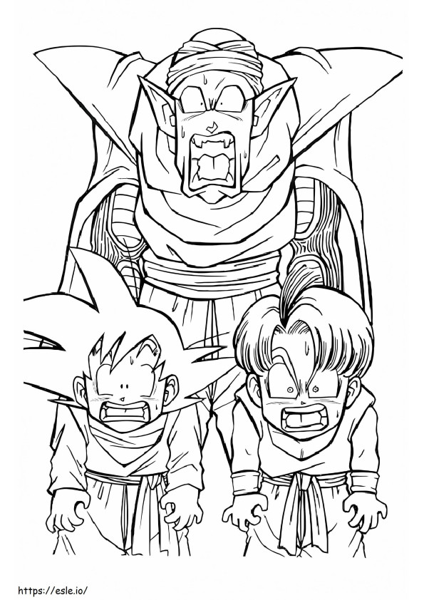 Dragon Ball Z Characters coloring page