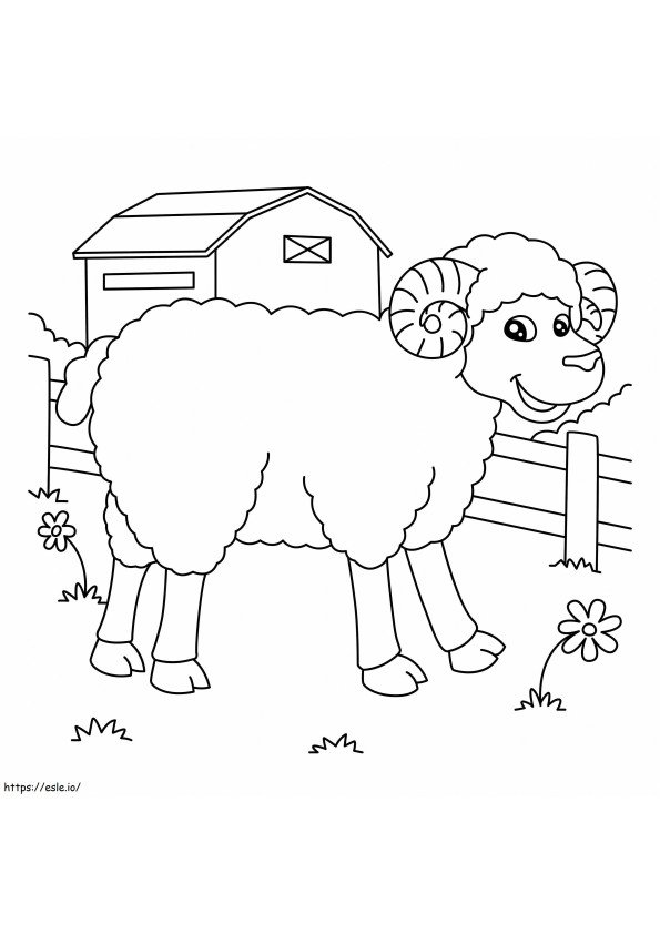 面白い羊 ぬりえ - 塗り絵