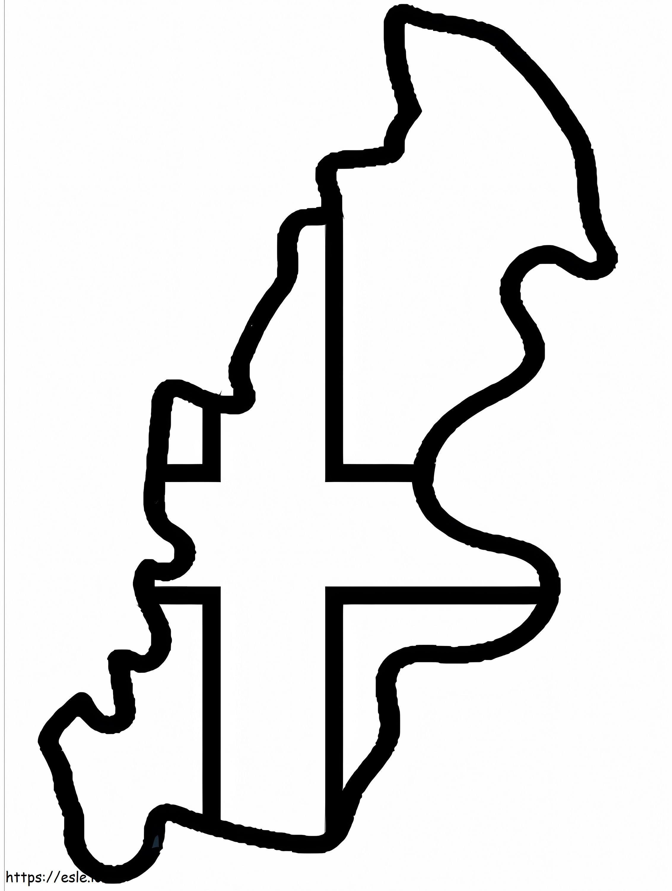 Sweden Map And Flag coloring page