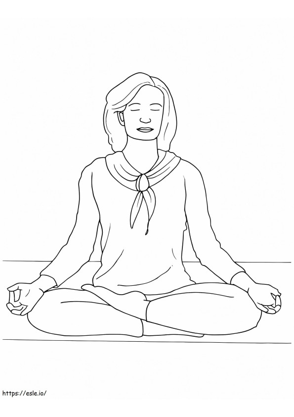 Drucken Sie Meditation ausmalbilder