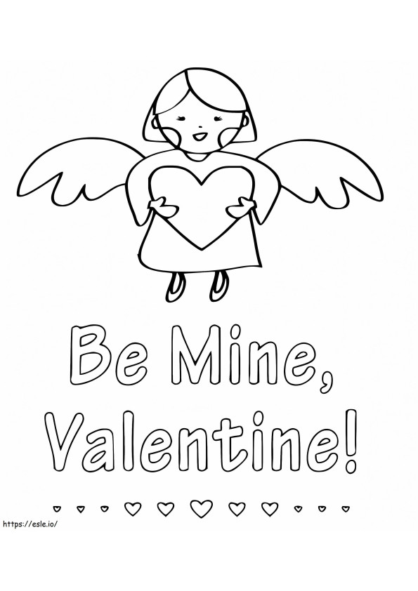 Coloriage Soyez ma Valentine à colorier à imprimer dessin