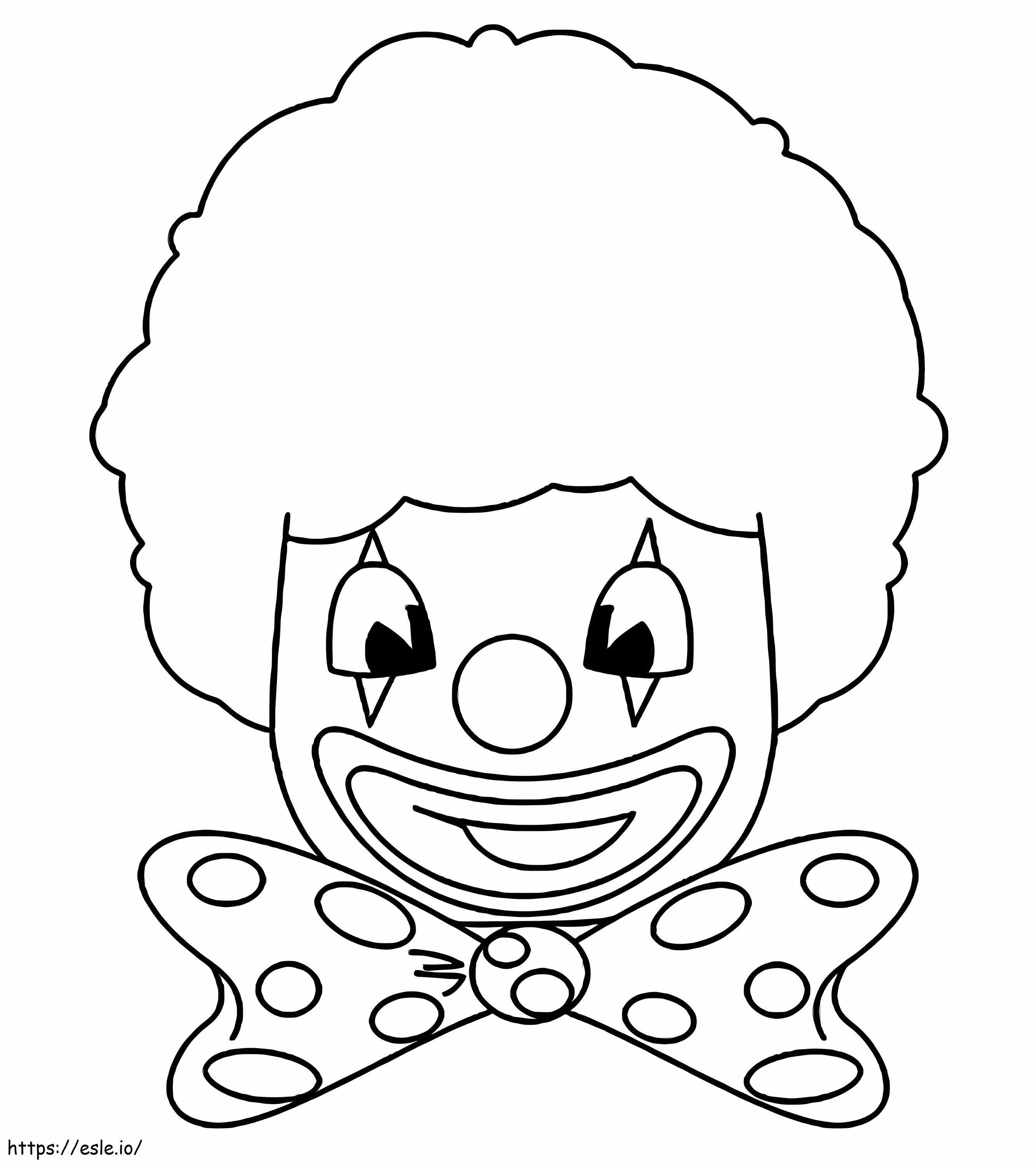 Funny Clown coloring page