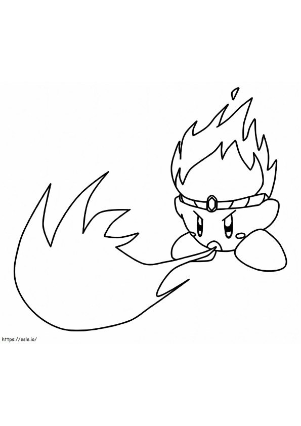 Kirby Fire Breath coloring page