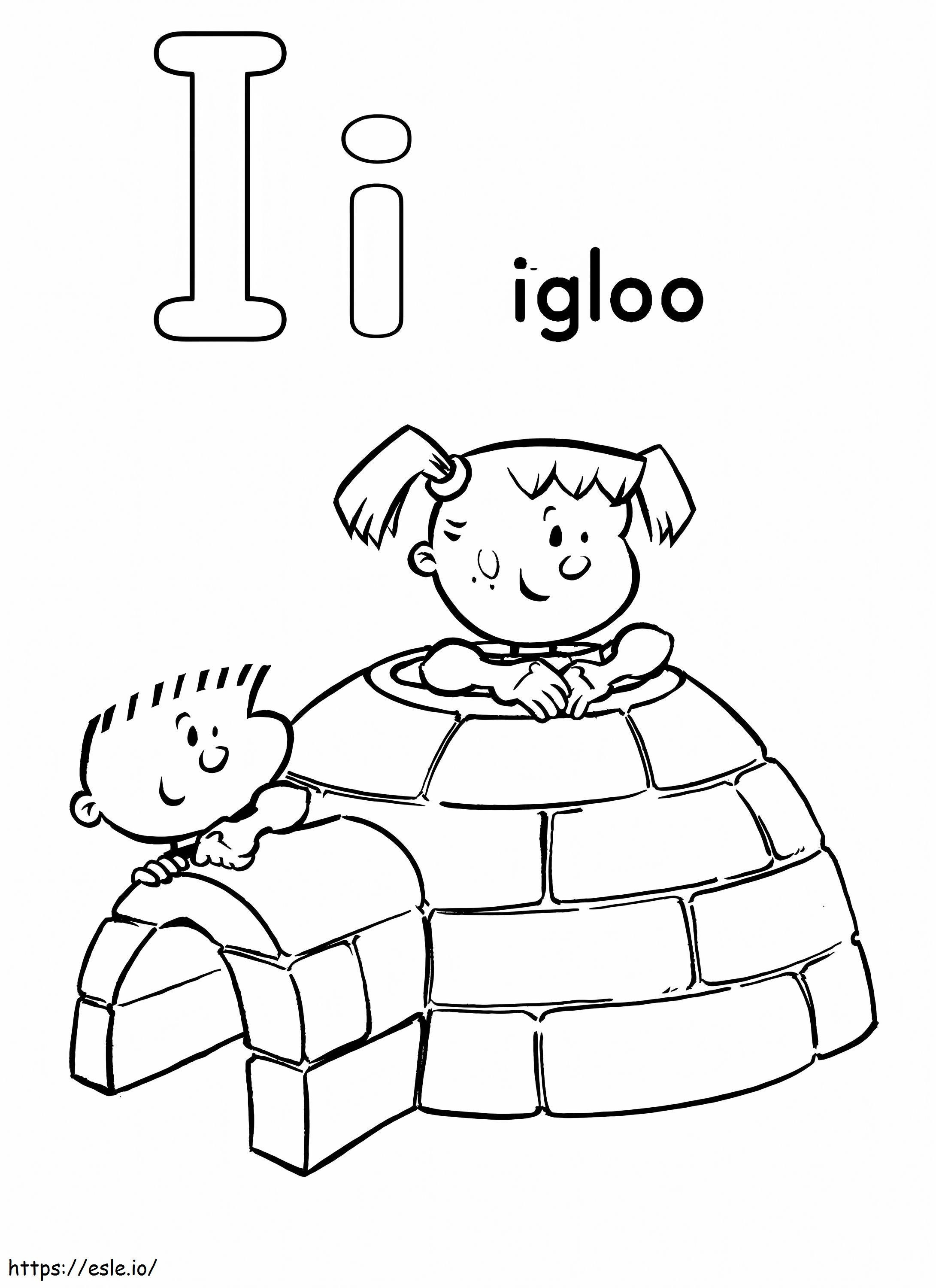Free Igloo For Kids coloring page