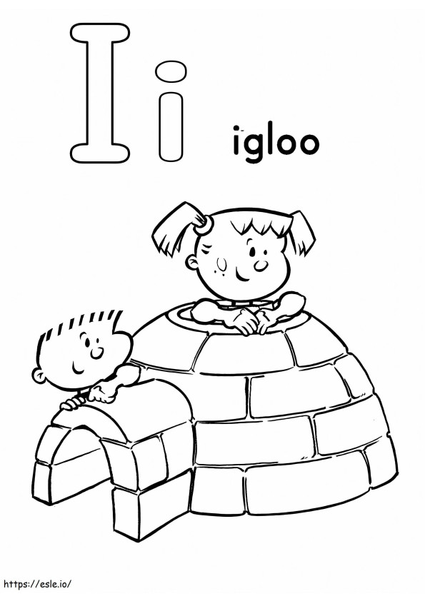 Free Igloo For Kids coloring page