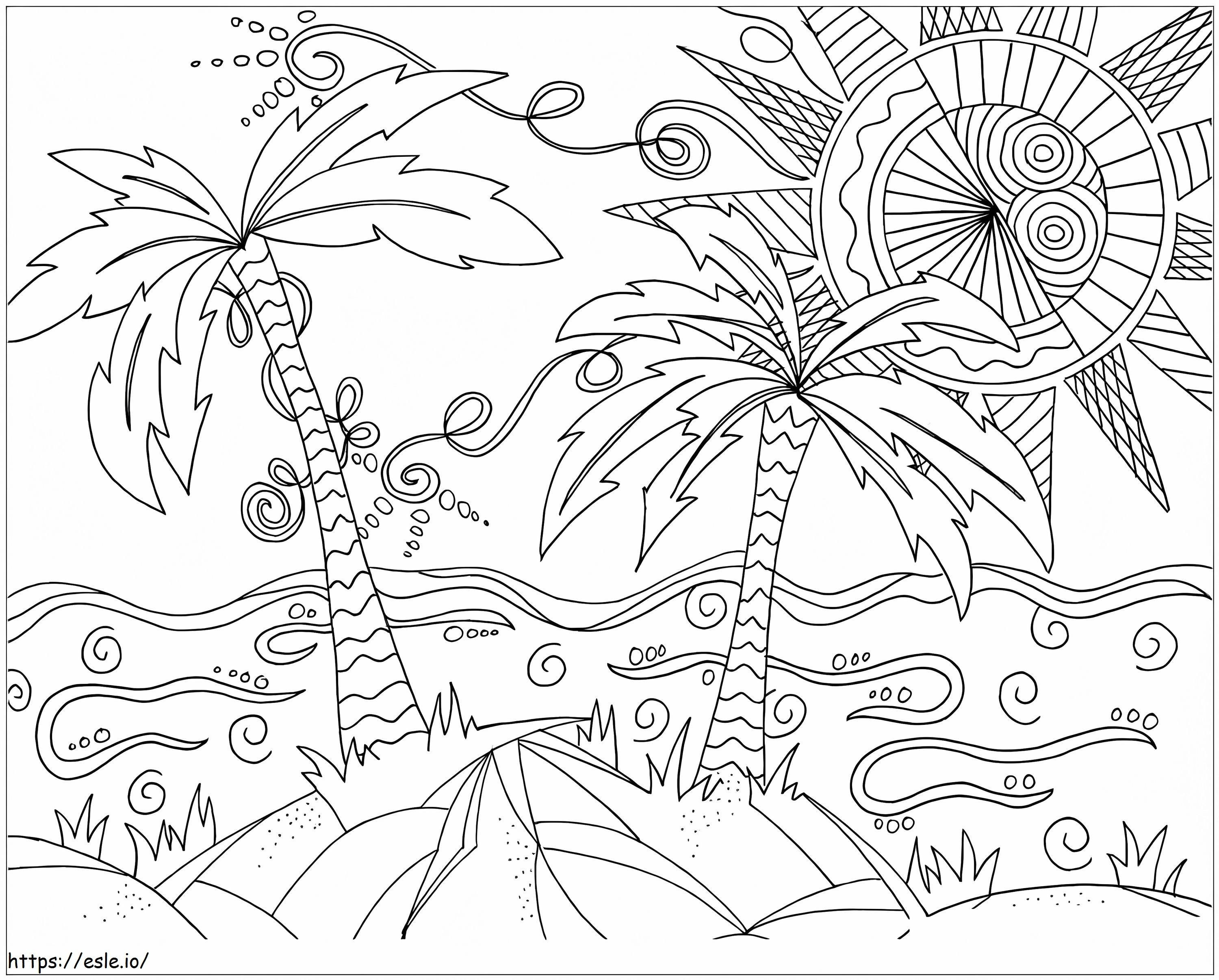 Coloriage La plage est réservée aux adultes à imprimer dessin
