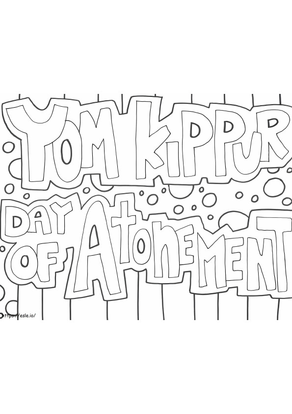 Yom Kippur 4 da colorare