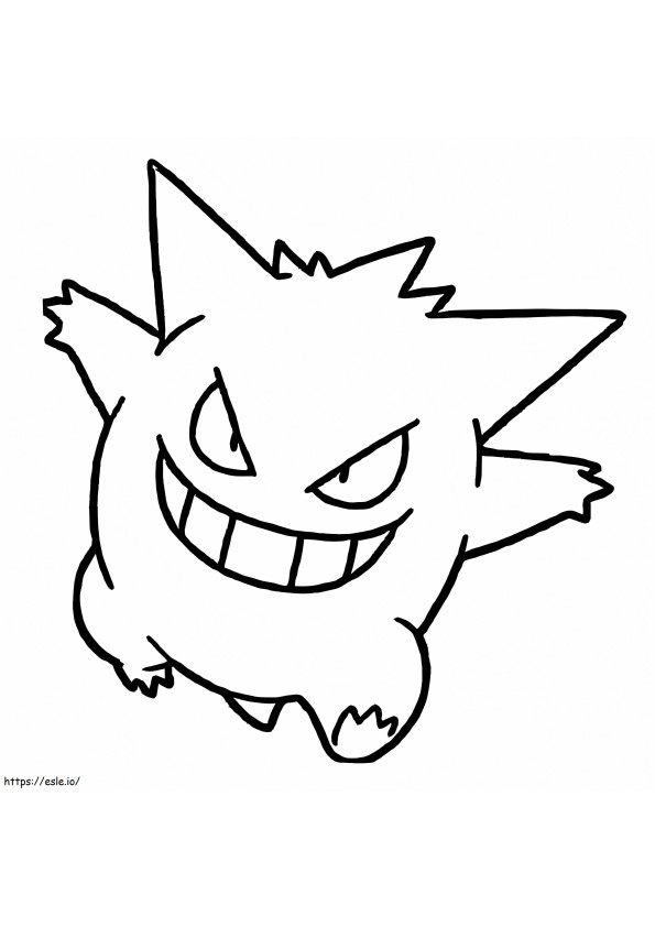 Coloriage Pokemon Gengar 1 à imprimer dessin