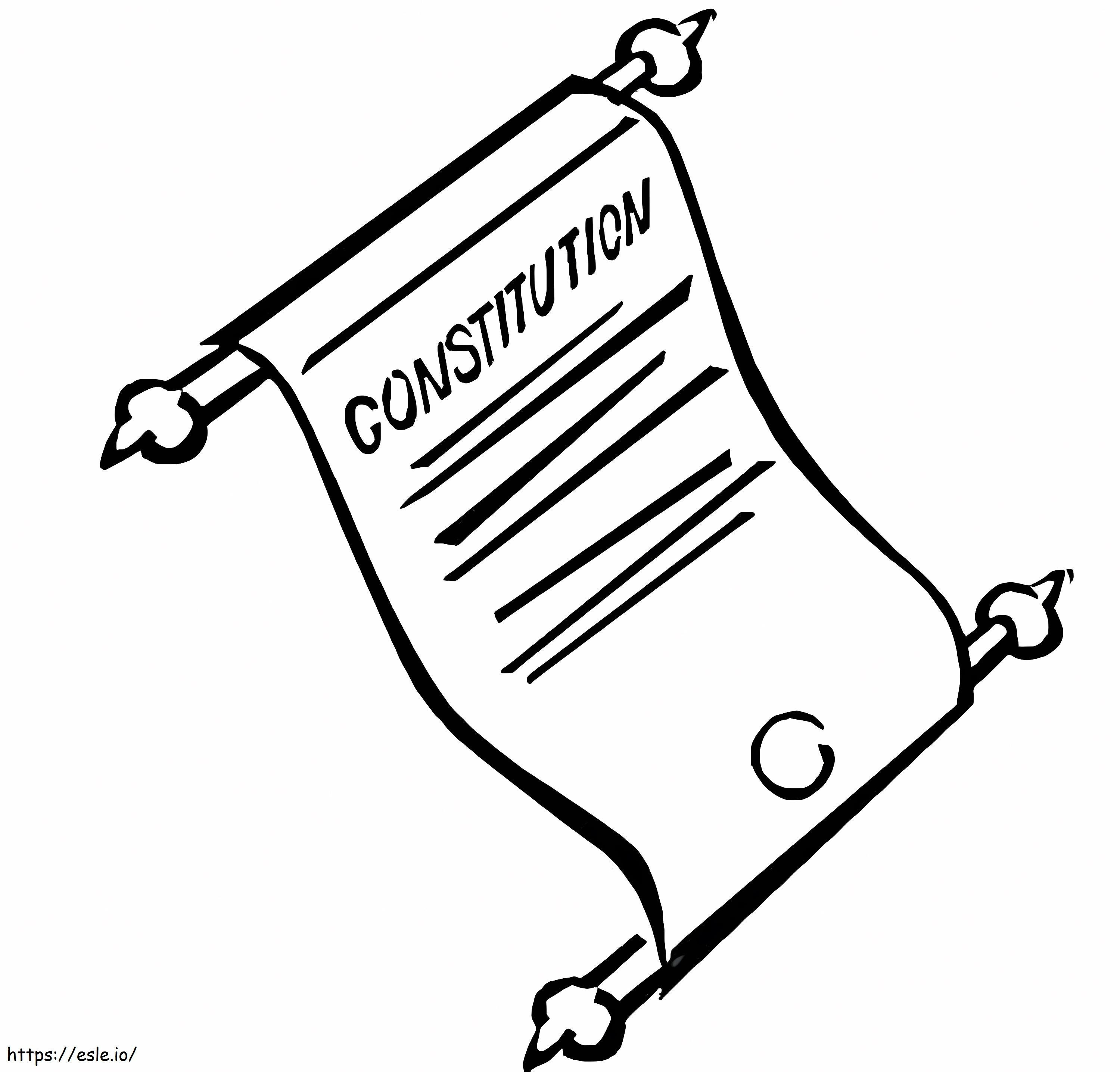 Constitution coloring page