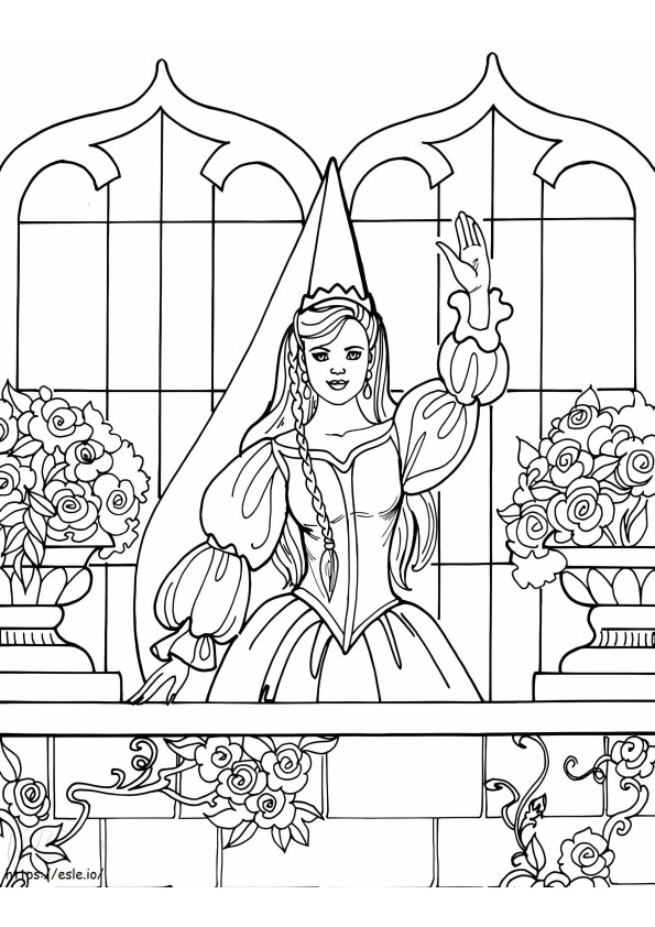 Coloriage Princesse Léonora 2 à imprimer dessin
