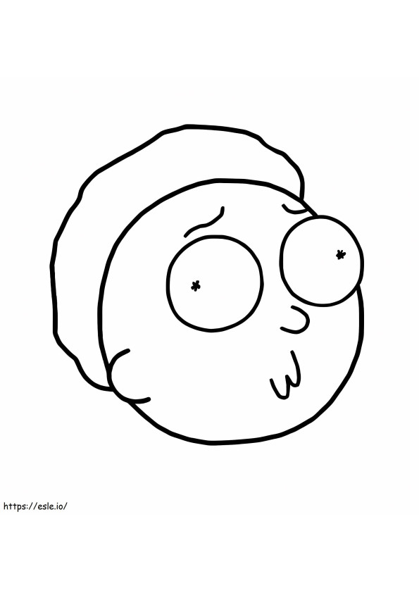 Morty-gezicht kleurplaat