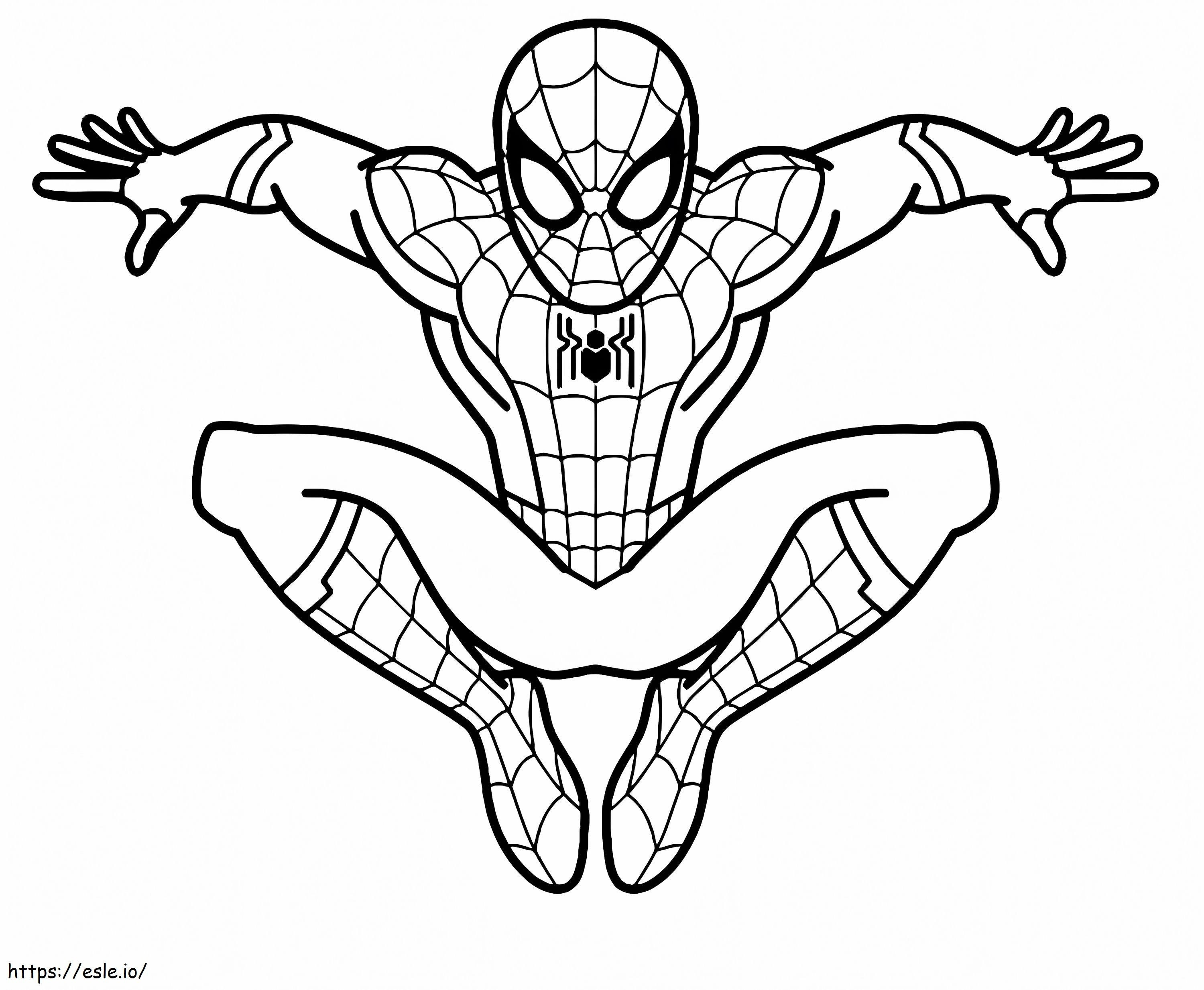 Simpele Spider-Man kleurplaat kleurplaat
