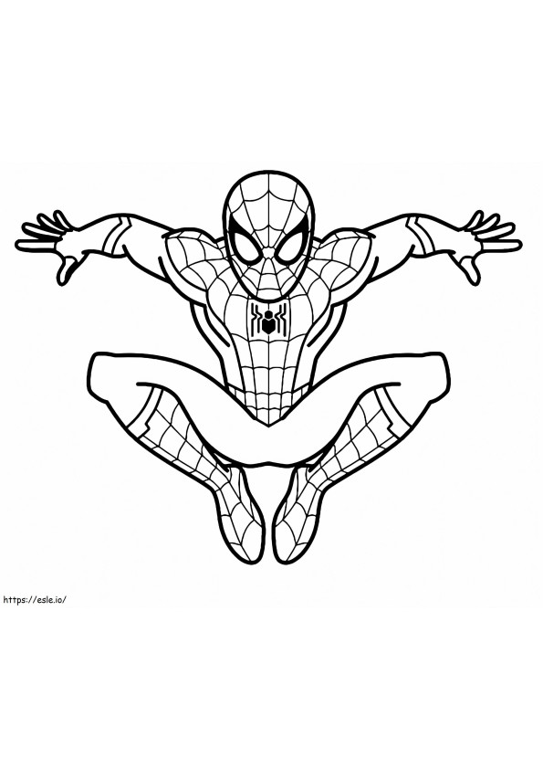 Coloriage Homme araignée simple à imprimer dessin