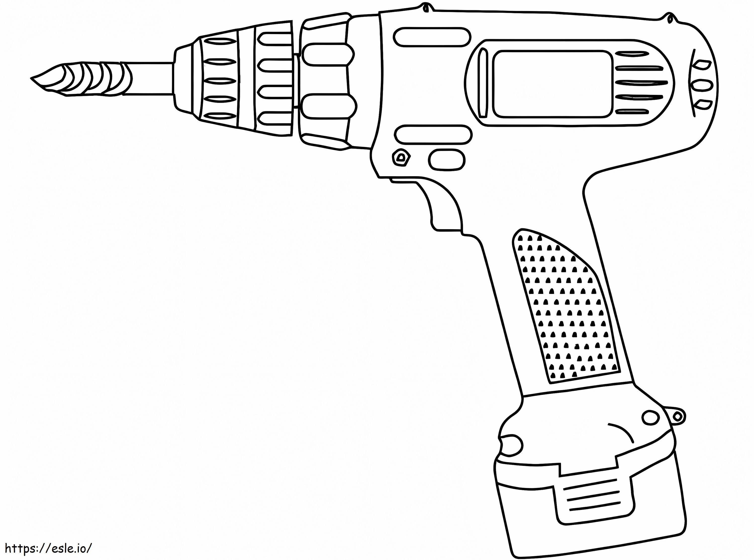 Cordless Drill coloring page