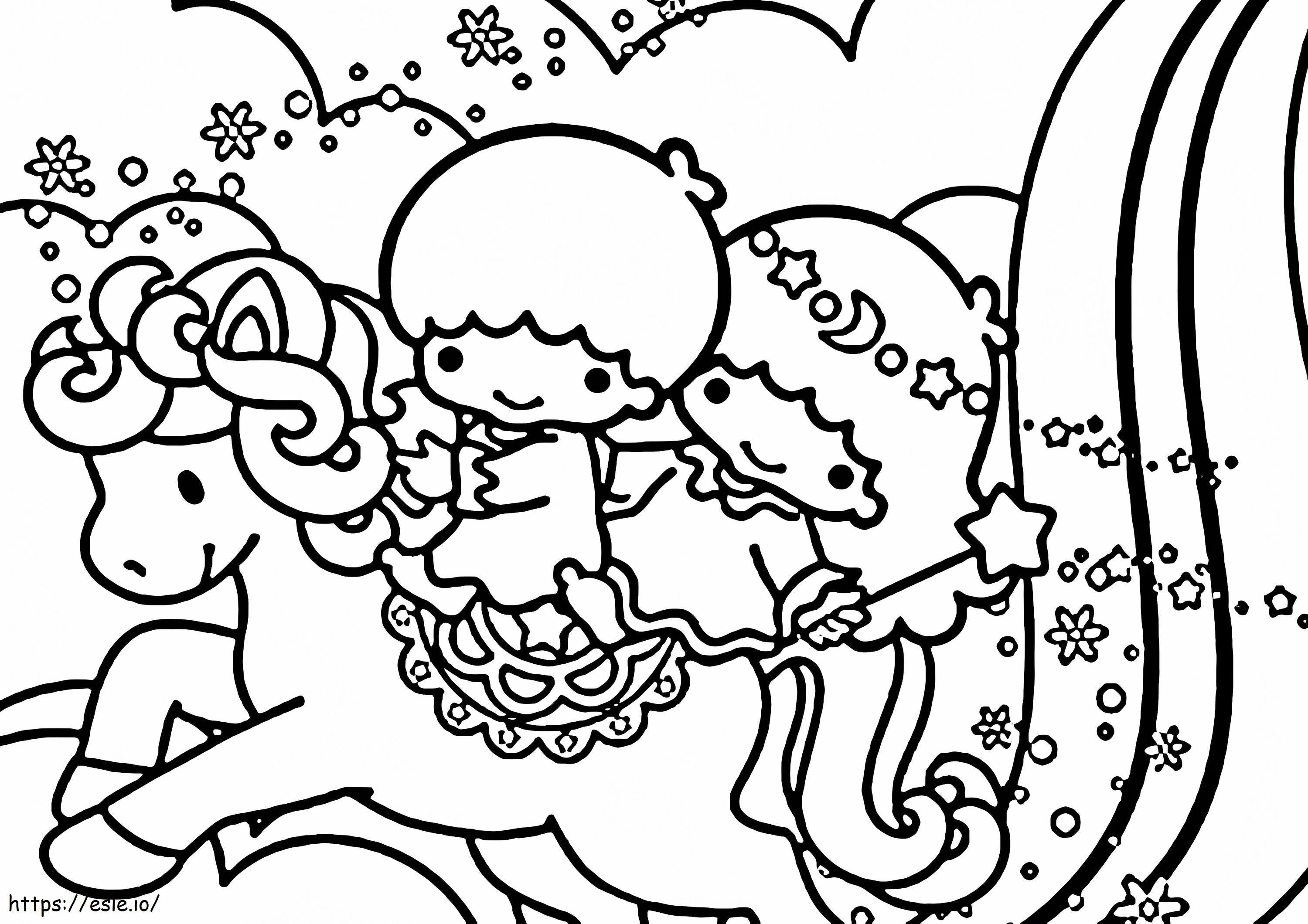 Marvellous Little Twin Stars coloring page
