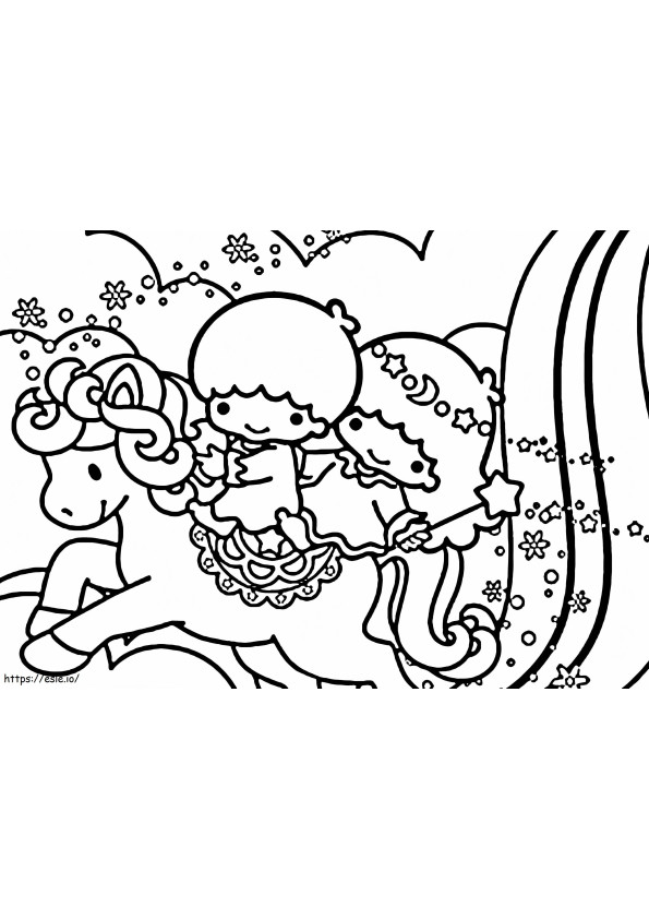 Marvellous Little Twin Stars coloring page