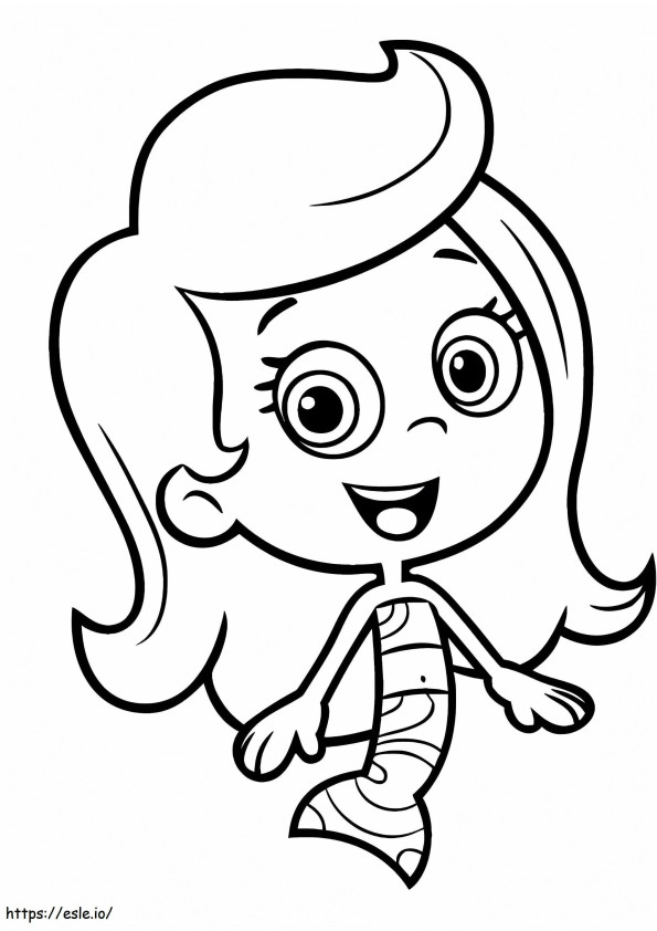 1562635344 Bubble Guppy Molly A4 coloring page