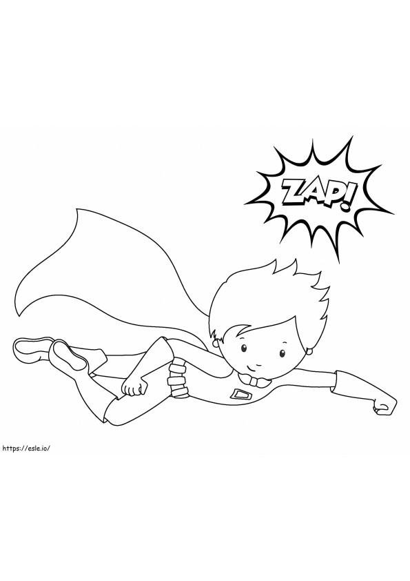 Superhero Boy coloring page