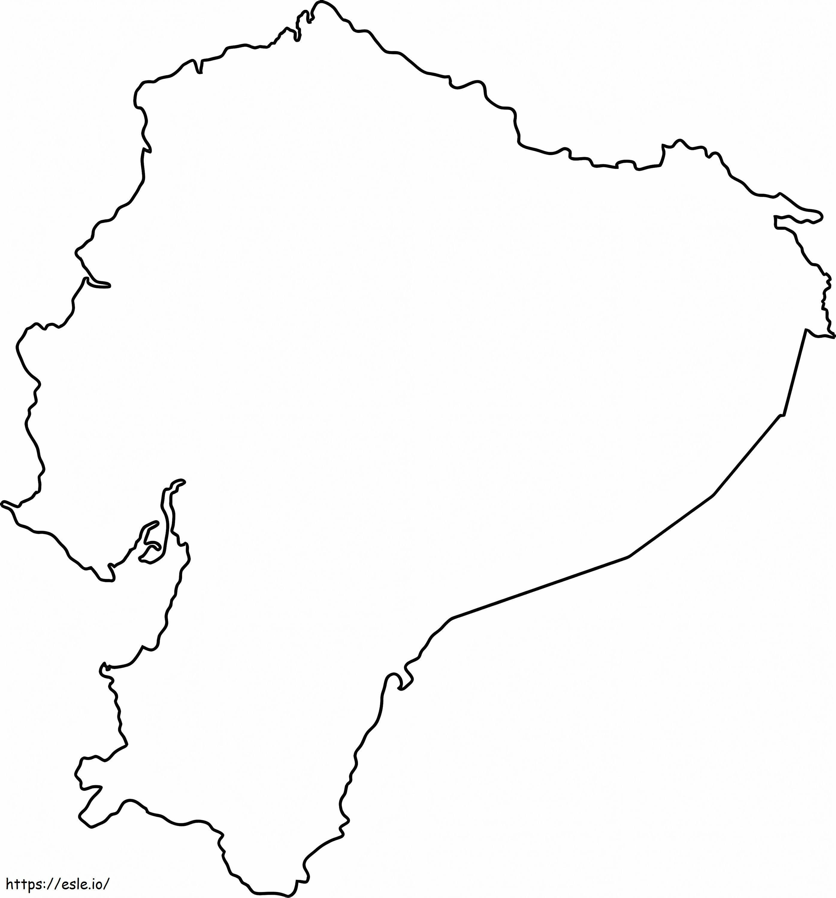 Ecuador-Karte ausmalbilder
