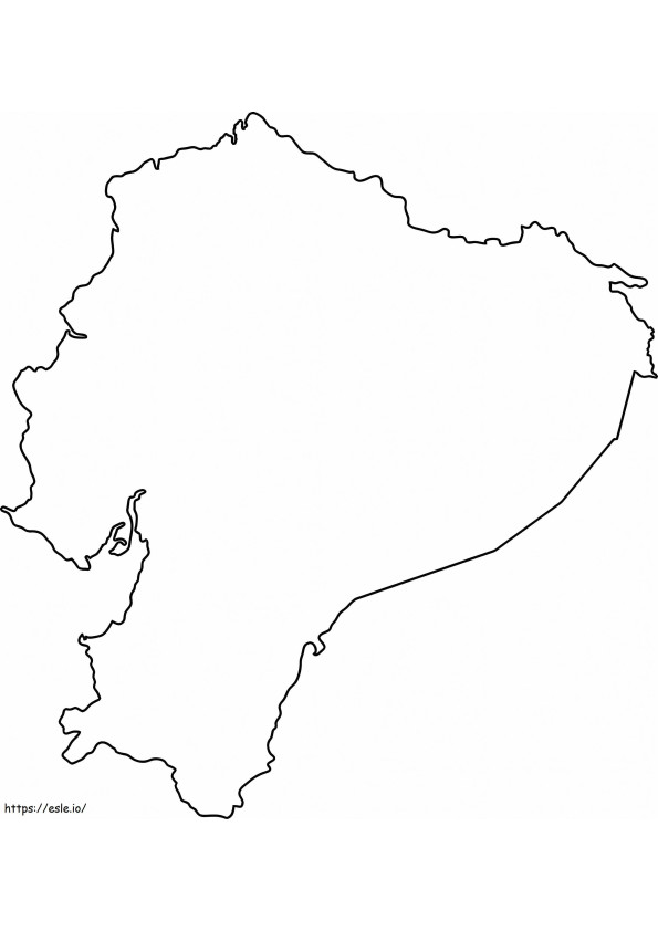 Ecuadorin kartta värityskuva