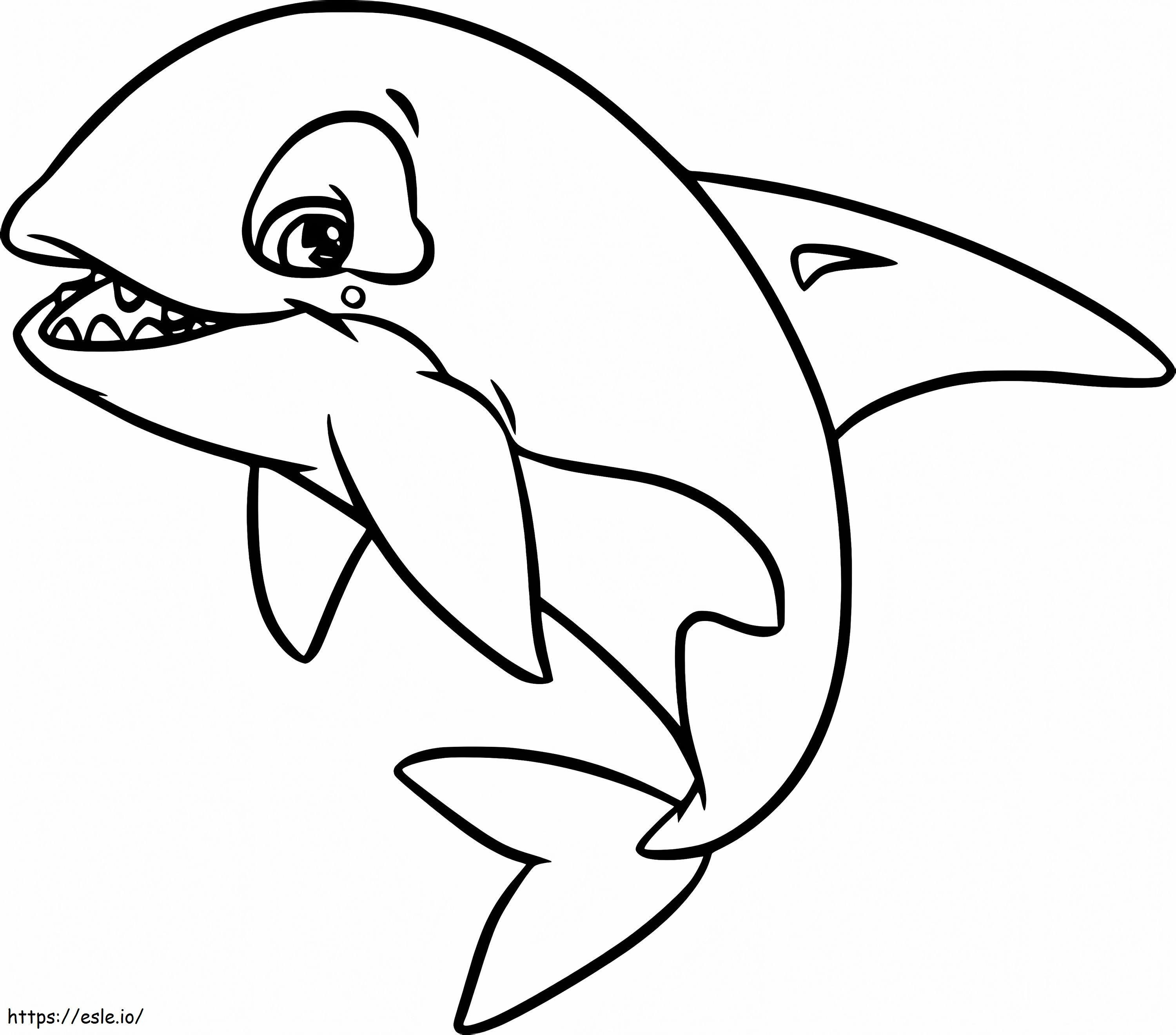 獰猛なシャチクジラ ぬりえ - 塗り絵