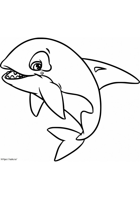 獰猛なシャチクジラ ぬりえ - 塗り絵