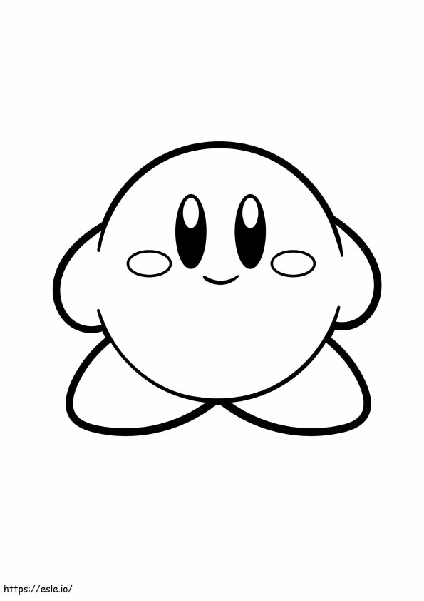 Kirby tersenyum Gambar Mewarnai