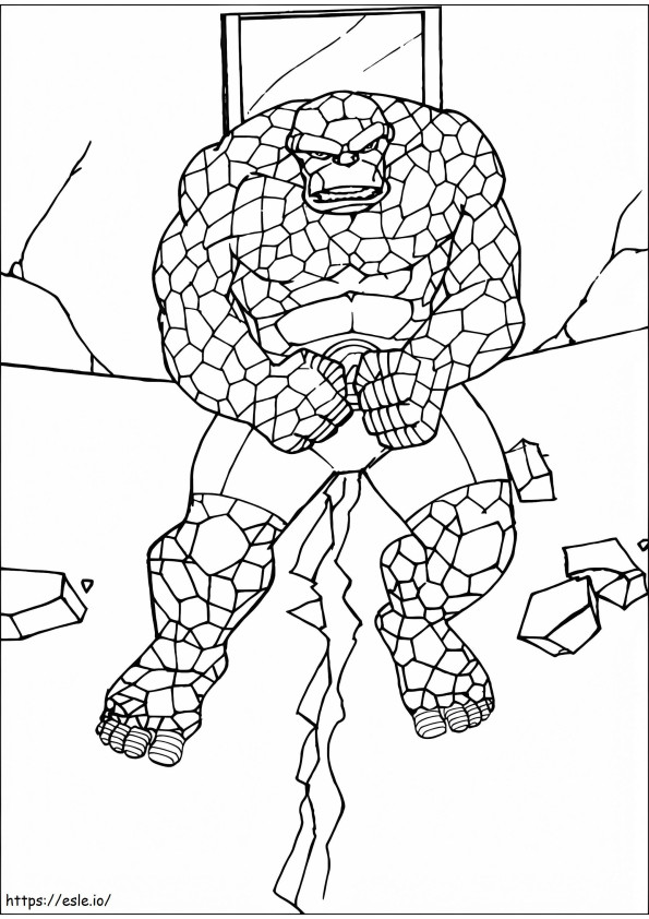 The Thing Is Angry coloring page
