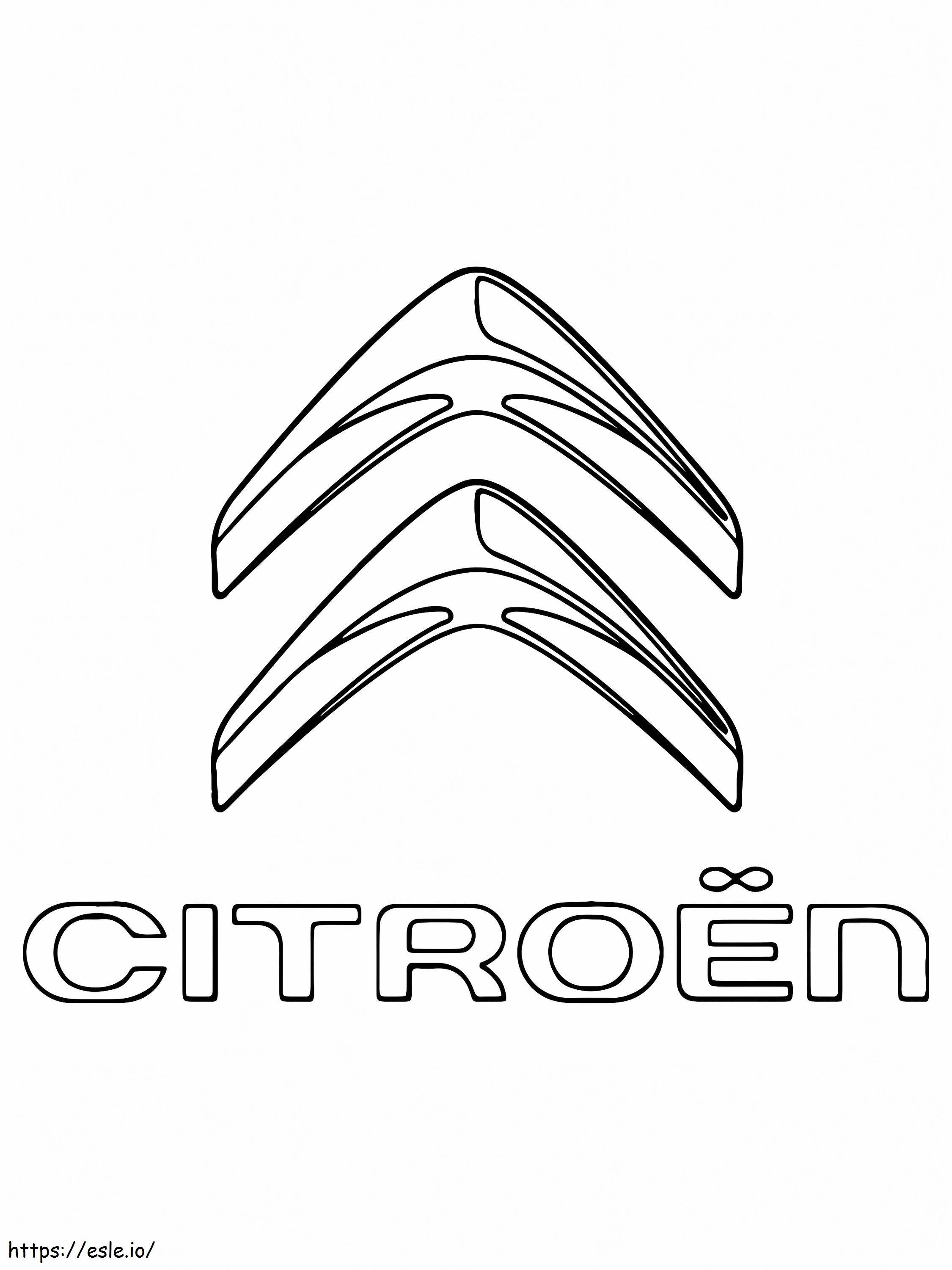 Coloriage Logo de voiture Citroën à imprimer dessin