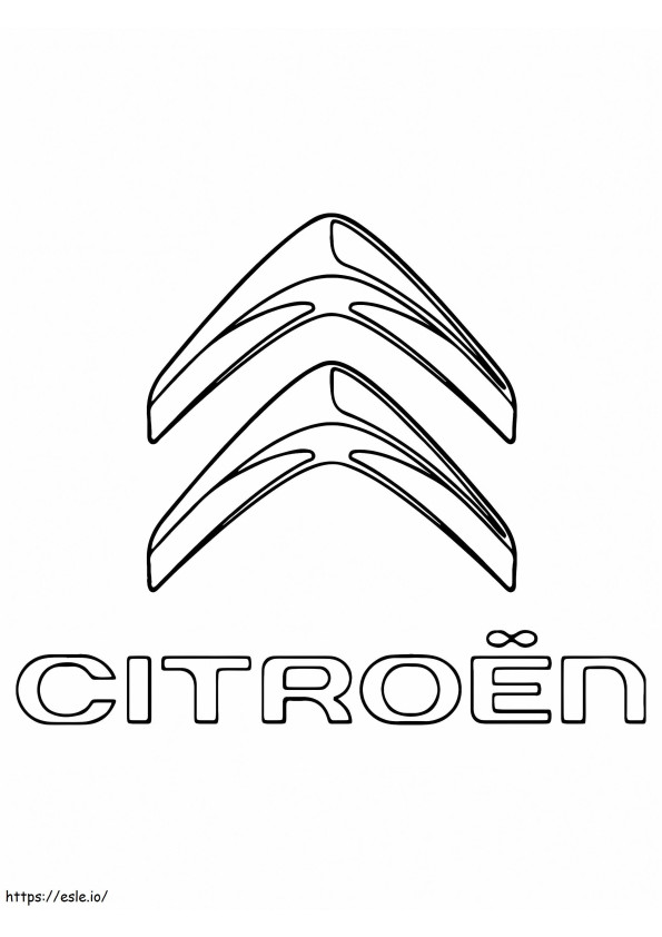 Logo auto Citroen de colorat
