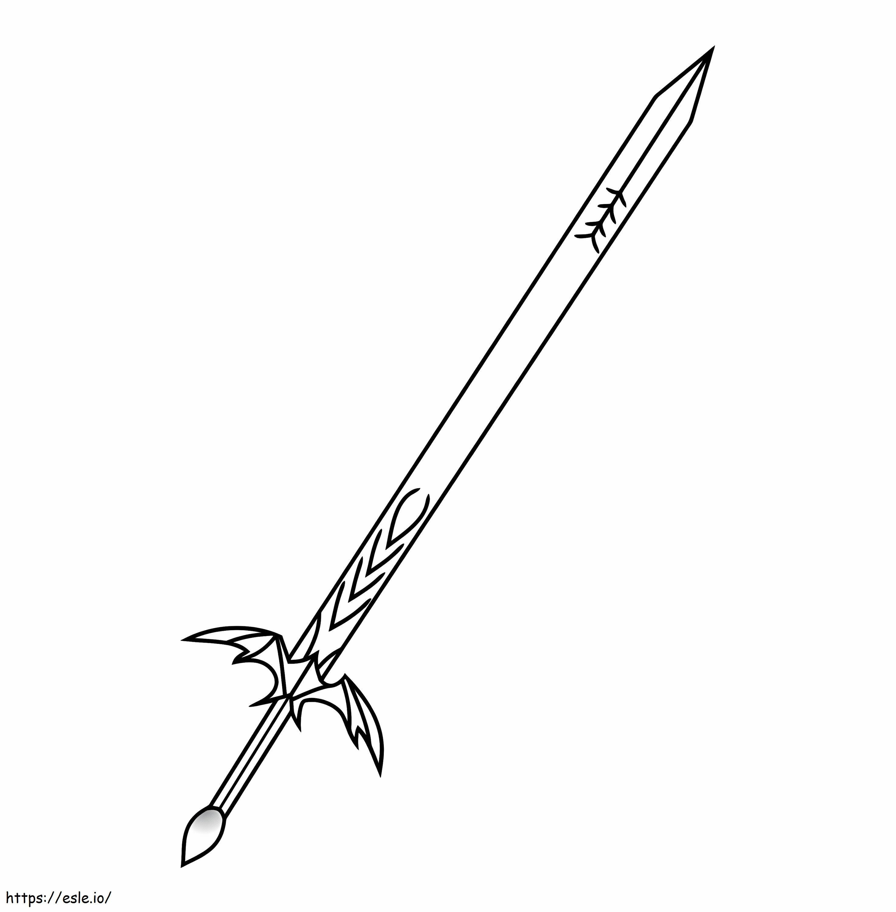 Dibujos para colorear espada para colorear