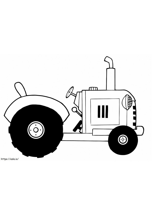 Coloriage Tracteur agricole vintage à imprimer dessin