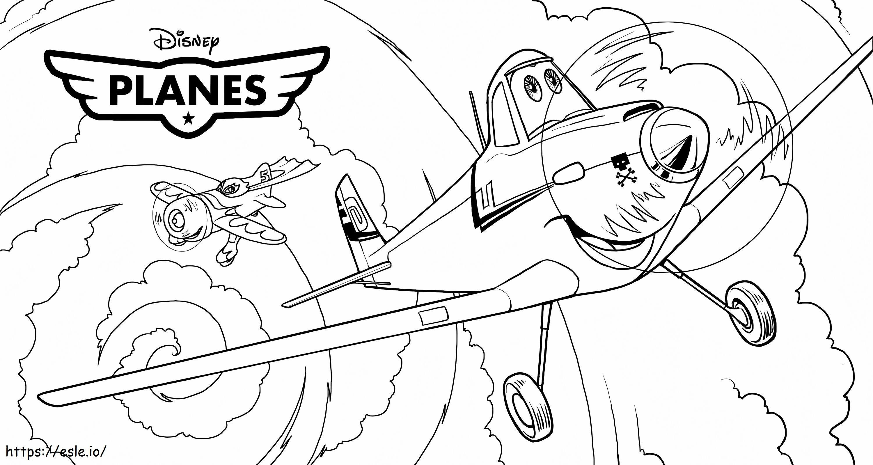Funny Planes coloring page