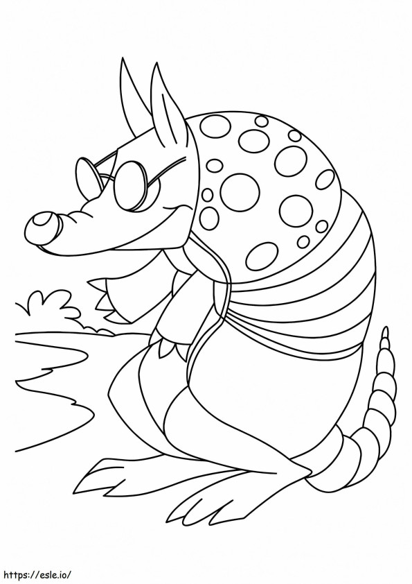 1526456857 Armadillo Feeling Cold A4 coloring page