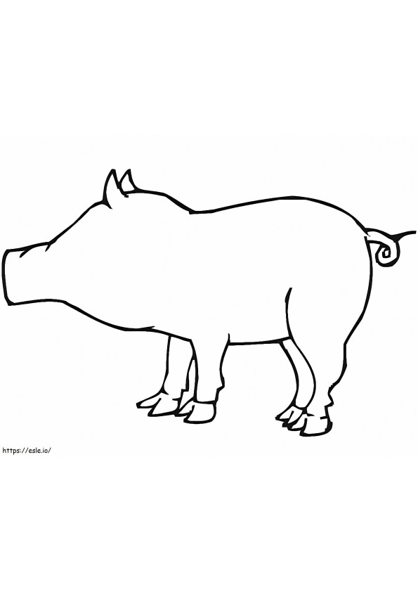 Coloriage Aperçu du cochon à imprimer dessin