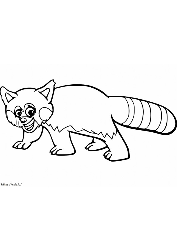 Coloriage Panda roux coquin à imprimer dessin