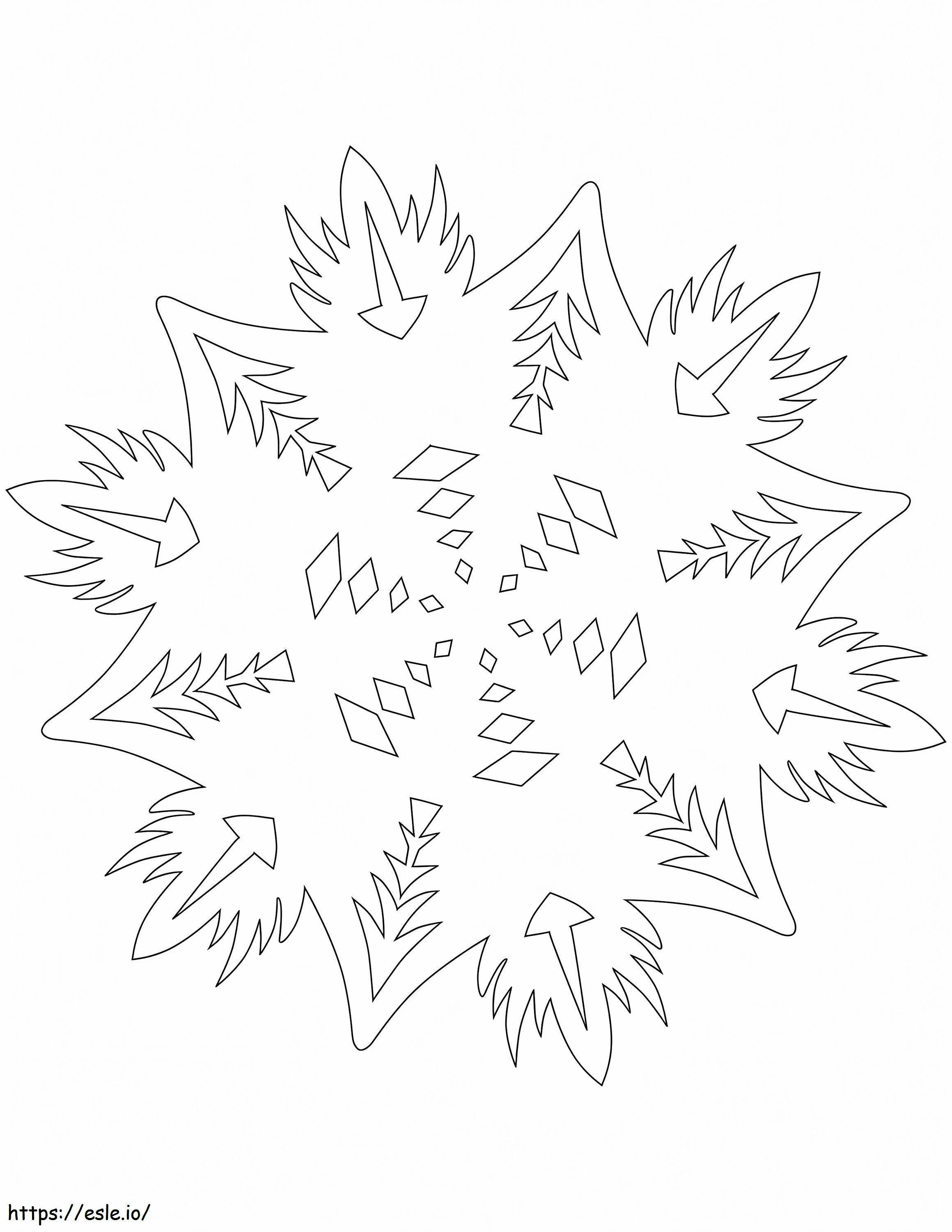 1584065319 Fulg de zăpadă cu model abstract de colorat