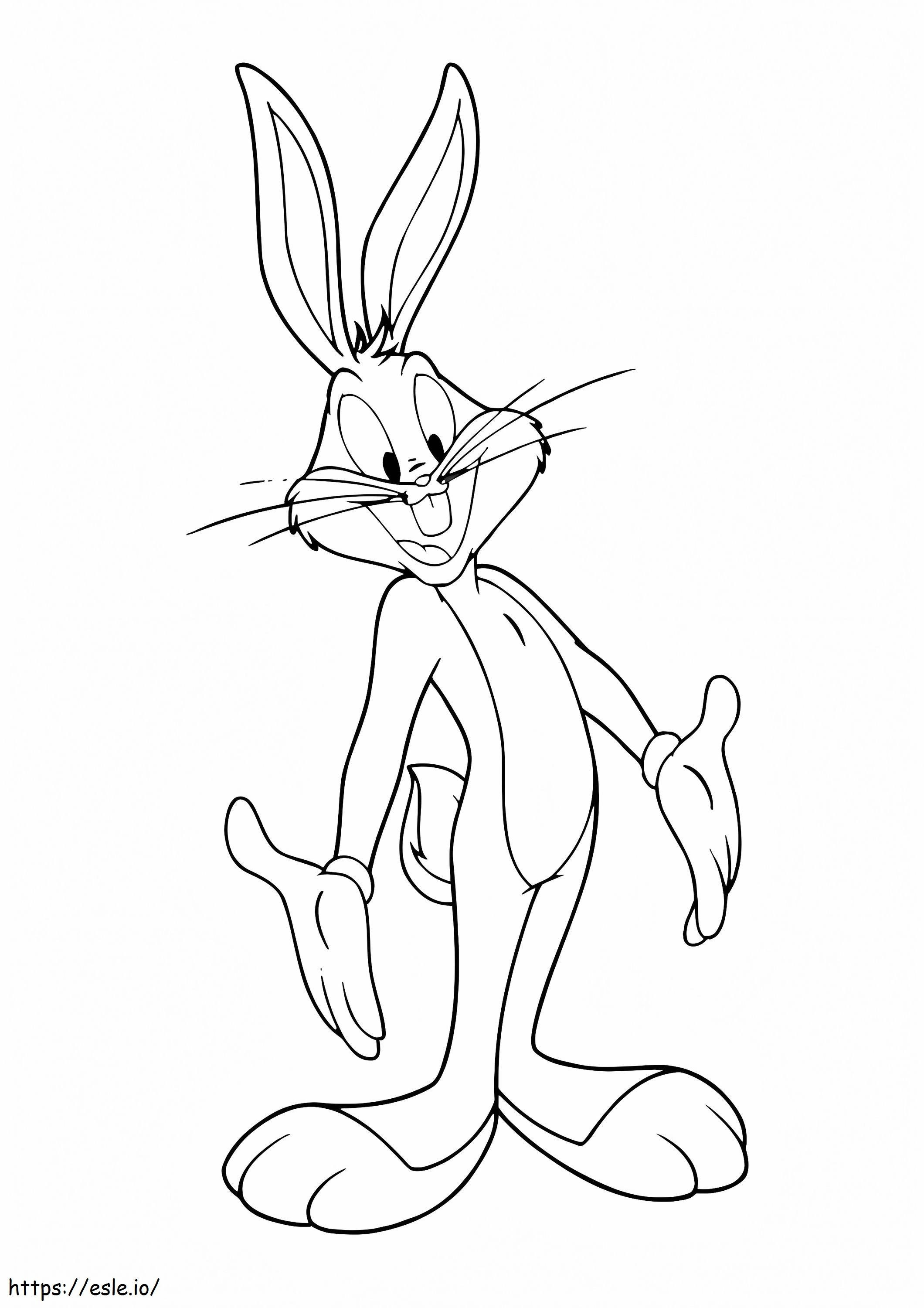 Coloriage 1526562269 Bugs Bunny souriant A4 à imprimer dessin