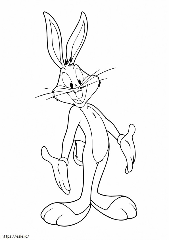 1526562269 Smiling Bugs Bunny A4 coloring page