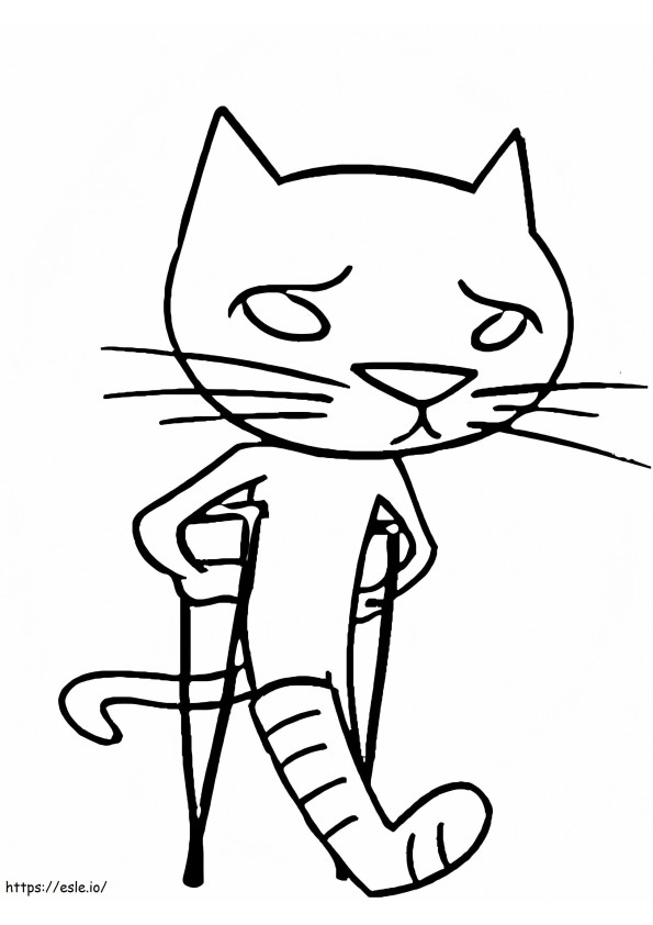 Poor Cat coloring page