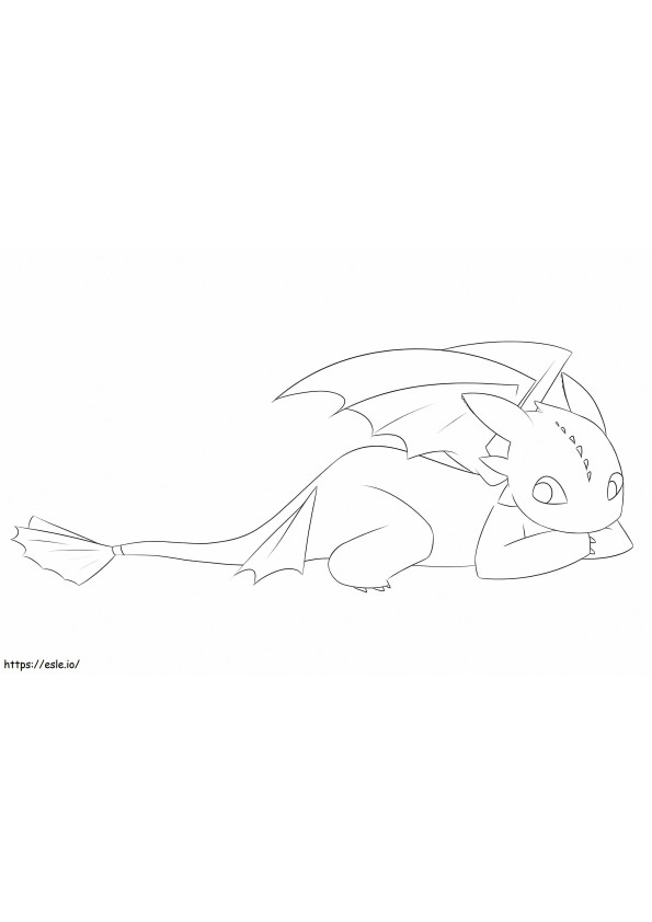 Printable Toothless coloring page