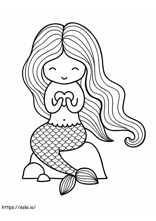 Mermaid Vector coloring page