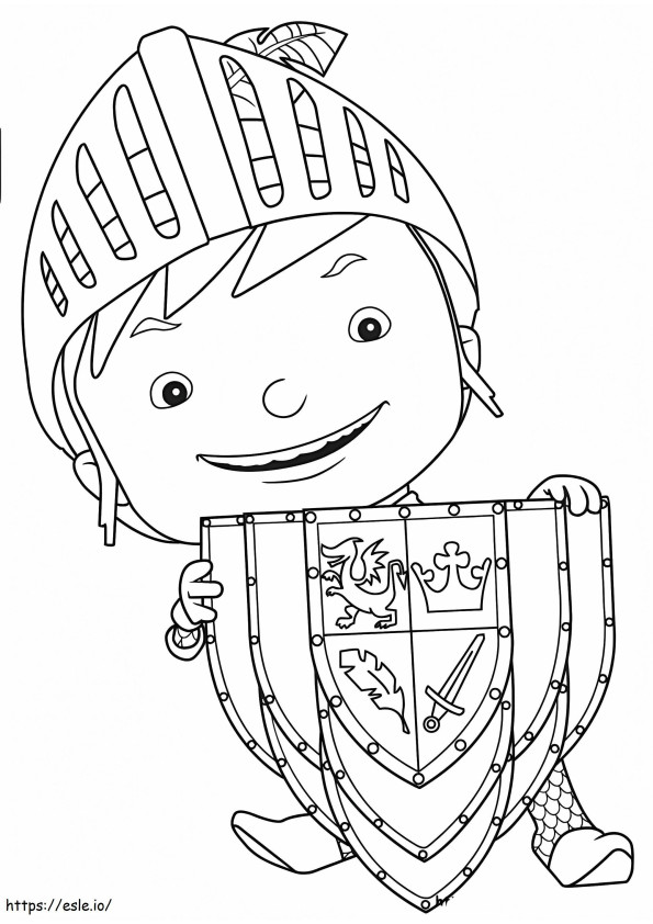 Cartoon Knight coloring page