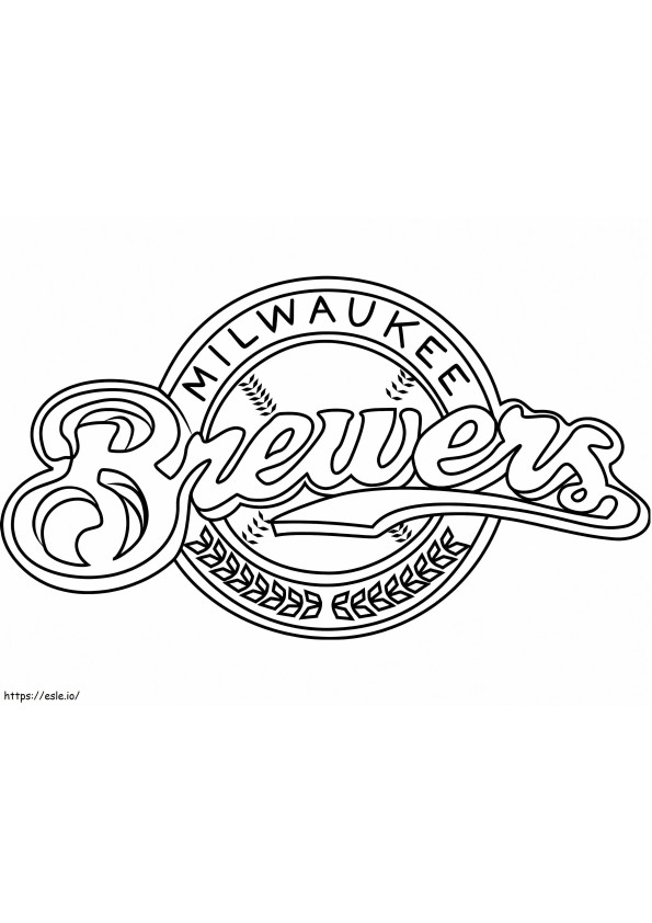 Coloriage Logo des brasseurs de Milwaukee à imprimer dessin